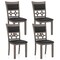 Costway Upholstered Dining Chair Set of 2/4 Armless Chair with Padded Backrest & Seat